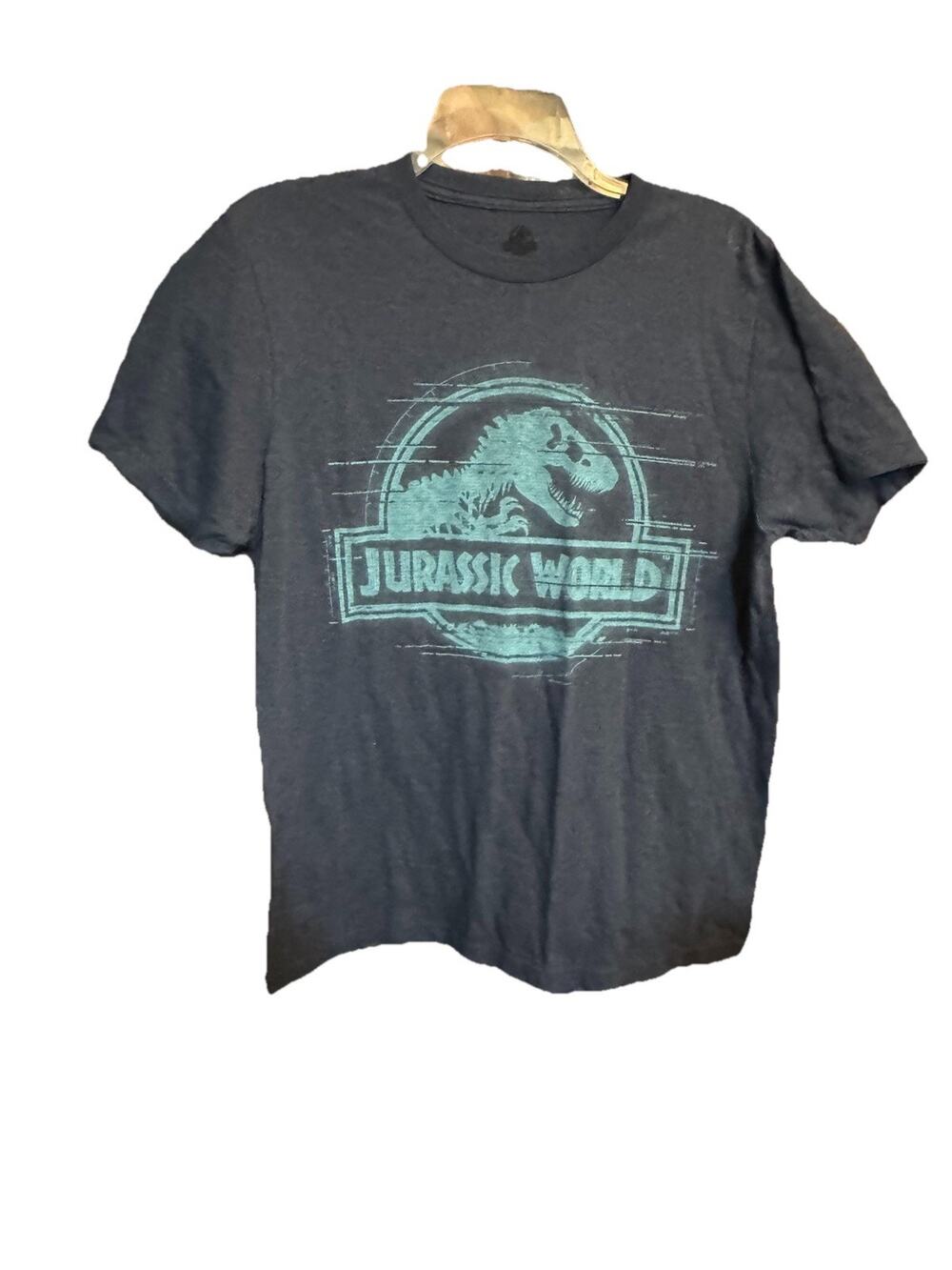 Jurassic Park Jurassic Work Blue Logo Men’s Graphic T Shirt Medium